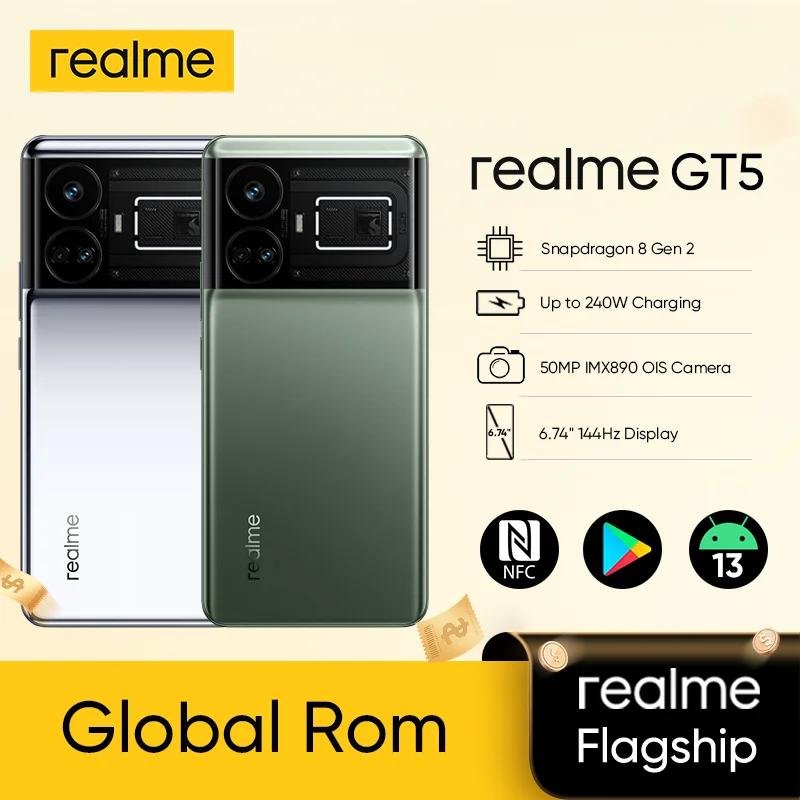  ۷ι ROM Realme GT 5 5G Ʈ, 巡 8 Gen2, 50MP, IMX890 OIS, 6.74 ġ, 144Hz, NFC GT5, ִ 24GB, 1TB, 240W